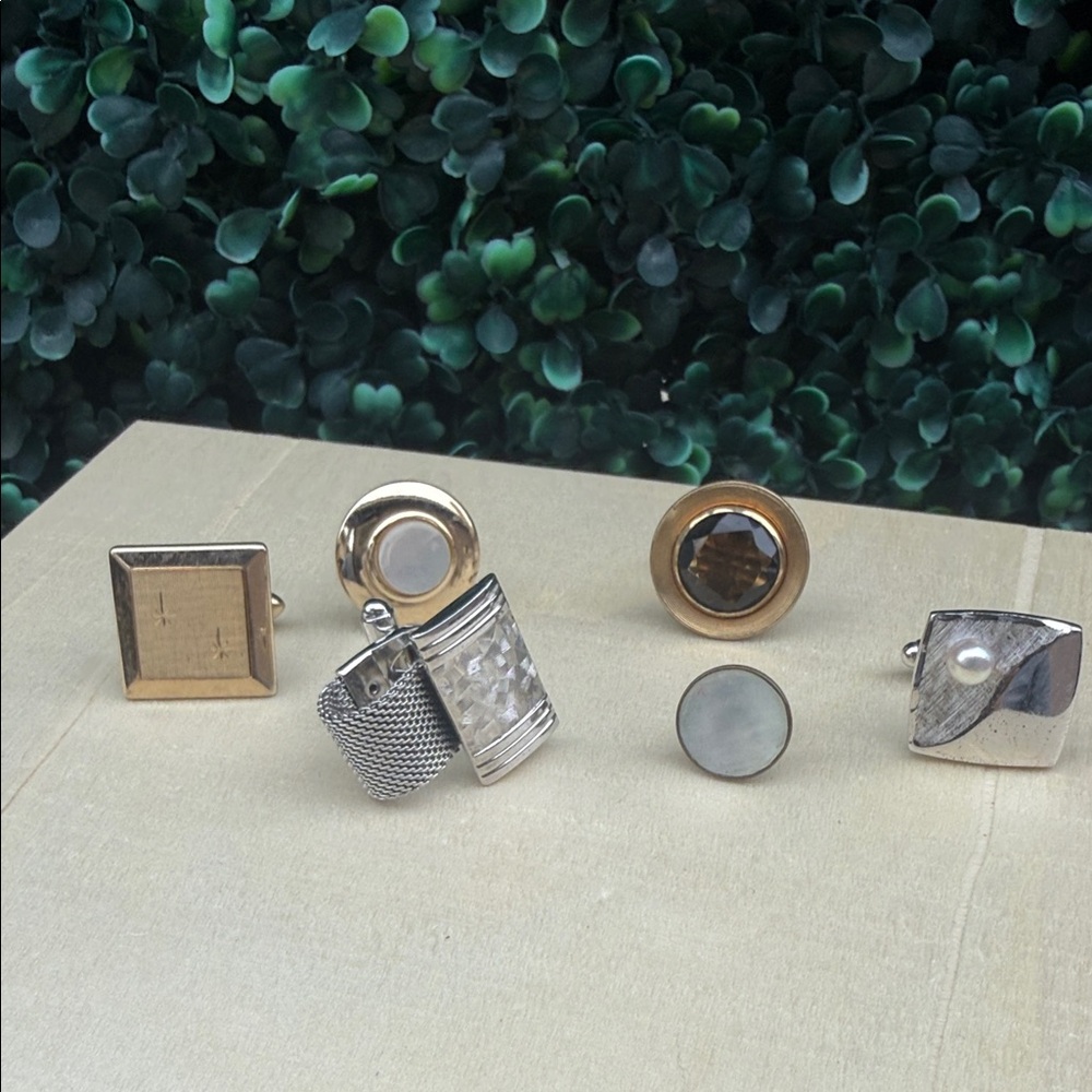 Random Elegant Gold and Silver Tone Cufflinks - Not Pairs